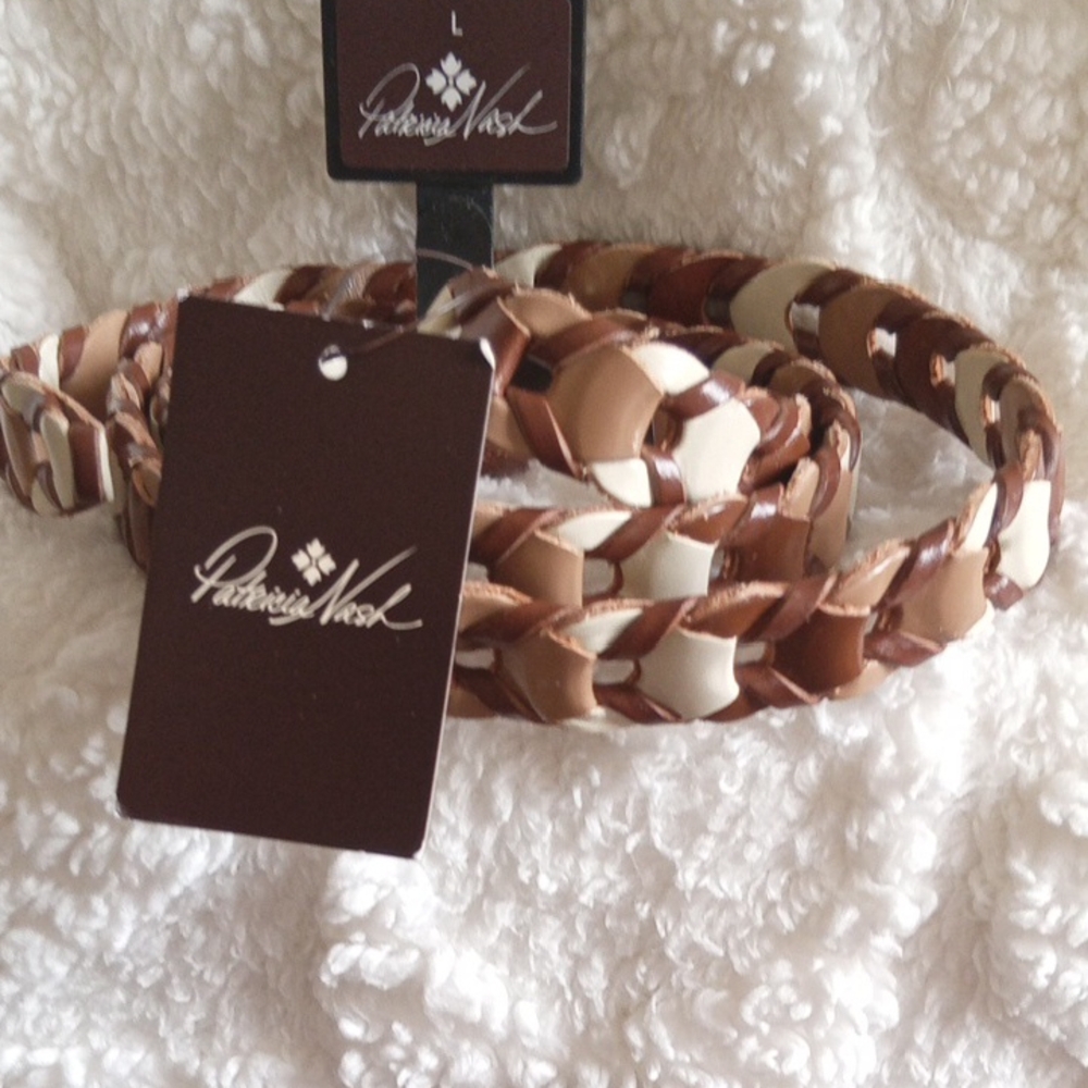 Patricia Nash Two-Tone Leather Belt